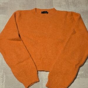Mango Bold Orange Crew Neck Sweater